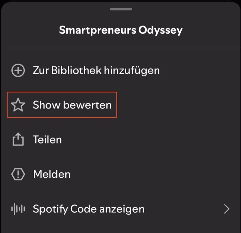 Tippe auf Show bewerten
